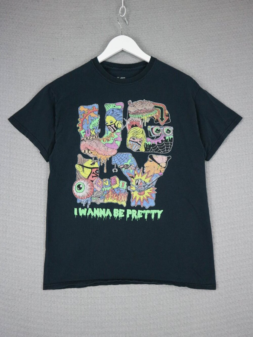 YG 2NE1 Ugly i wanna Be Pretty Song Graphic Shirt Medium Kpop